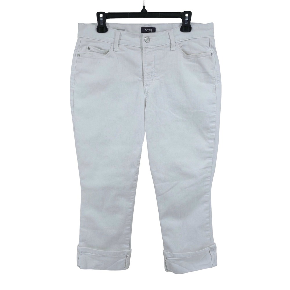 NYDJ Jeans Capri Mid Rise Light Wash Cuffed Lift Tuck Stretch Womens 12